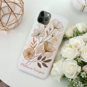 Coques Case-Mate iPhone monogramme floral abstrait boho