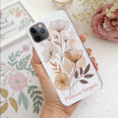 Coques Case-Mate iPhone monogramme floral abstrait boho