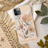 Coques Case-Mate iPhone monogramme floral abstrait boho