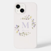 Coques Case-Mate iPhone monogramme floral aquarelle (Verso)