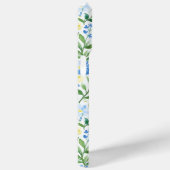 Coques Case-Mate iPhone Monogramme Floral Aquarelle Bleu (Verso / Droite)
