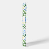 Coques Case-Mate iPhone Monogramme Floral Aquarelle Bleu (Verso / Droite)