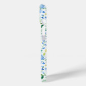 Coques Case-Mate iPhone Monogramme Floral Aquarelle Bleu (Verso / Gauche)