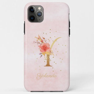 Case-Mate iPhone Case Monogramme floral aquarelle nom initiale lettre Y