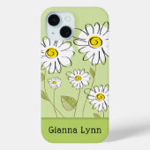 Coques Case-Mate iPhone Monogramme Floral aux Marguerites Modernes (Verso)
