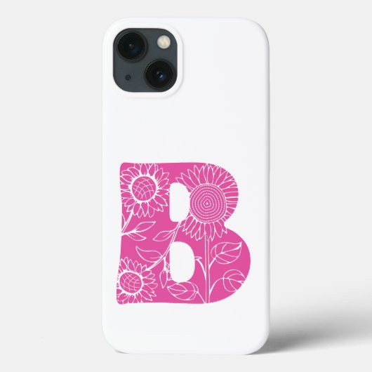 Coques Case-Mate iPhone monogramme floral B lettre majuscule (Verso)