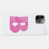 Coques Case-Mate iPhone monogramme floral B lettre majuscule (Dos (Horizontal))