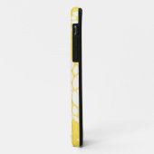 Coques Case-Mate iPhone Monogramme floral blanc jaune (Dos/Gauche)