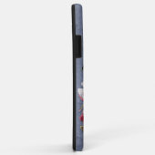 Coques Case-Mate iPhone Monogramme floral Blue Denim (Dos/Droite)