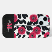 Coques Case-Mate iPhone Monogramme floral boho gras (Verso (horizontal))