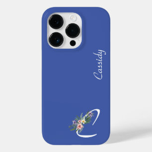 Coque Pour iPhone 14 Pro Monogramme floral c Retraite
