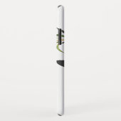 Coques Case-Mate iPhone Monogramme floral chic d'aquarelle pourpre moderne (Dos/Droite)