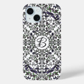 Coques Case-Mate iPhone monogramme floral complexe de rhapsodie bohème (Verso)