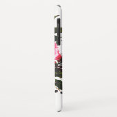 Coques Case-Mate iPhone Monogramme floral d'aquarelle de rose classique de (Dos/Gauche)