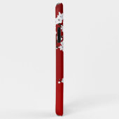 Coques Case-Mate iPhone Monogramme Floral De Fleur De Cerisier Rouge Et Bl (Dos/Droite)