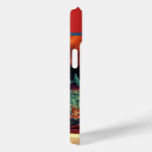 COQUES Case-Mate iPhone MONOGRAMME FLORAL DES GLORIES DU MATIN BLEU (Verso / Droite)