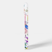 Coques Case-Mate iPhone Monogramme floral du saumon jaune (Verso / Gauche)