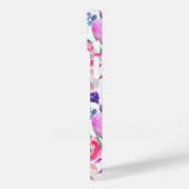 Coques Case-Mate iPhone Monogramme floral du saumon jaune (Verso / Gauche)