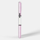 Coques Case-Mate iPhone Monogramme floral En vichy rose (Verso / Droite)