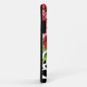 Coques Case-Mate iPhone Monogramme floral géométrique rouge (Dos/Droite)