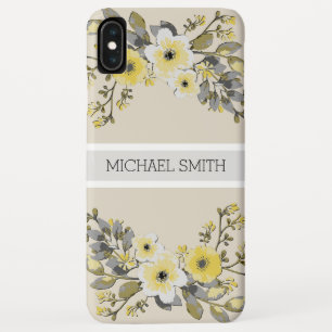 Case-Mate iPhone Case Monogramme floral jaune Os moderne