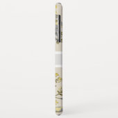Coques Case-Mate iPhone Monogramme floral jaune Os moderne (Dos/Gauche)