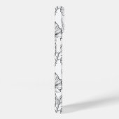 Coques Case-Mate iPhone Monogramme floral noir et blanc moderne (Verso / Droite)