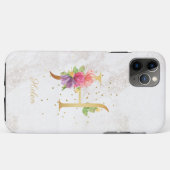 Coques Case-Mate iPhone Monogramme Floral Nom Initiale Lettre H Personnali (Dos (Horizontal))