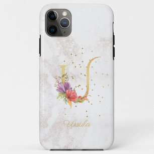Case-Mate iPhone Case Monogramme Floral Nom Initiale Lettre U Personnali