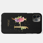 Coques Case-Mate iPhone Monogramme floral Personnaliser le nom Lettre H in (Dos (Horizontal))
