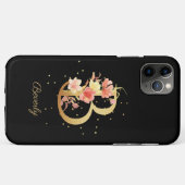 Coques Case-Mate iPhone Monogramme Floral Personnaliser Nom Initiale Lettr (Dos (Horizontal))