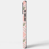 Coques Case-Mate iPhone Monogramme floral rose (Verso / Gauche)