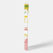 Coques Case-Mate iPhone Monogramme floral rose de style rétro (Verso / Droite)