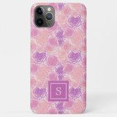 Coques Case-Mate iPhone Monogramme floral Rose rose-fusée (Dos)