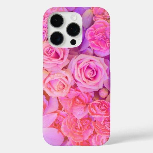 Coques Case-Mate iPhone monogramme floral souple rose girly moderne (Verso)