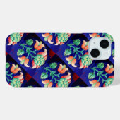 COQUES Case-Mate iPhone MONOGRAMME FLORAL VERT ROSE BLEU (Verso (horizontal))