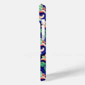 COQUES Case-Mate iPhone MONOGRAMME FLORAL VERT ROSE BLEU (Verso / Gauche)