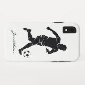 Coques Case-Mate iPhone Monogramme Football moderne Football joueur de foo (Dos (Horizontal))
