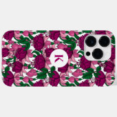 Coques Case-Mate iPhone monogramme Fuchsia (Verso (horizontal))