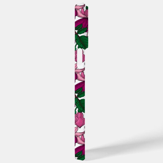 Coques Case-Mate iPhone monogramme Fuchsia (Verso / Droite)