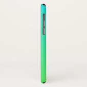 Coques Case-Mate iPhone Monogramme géométrique cool | Dégradé bleu et vert (Dos/Gauche)