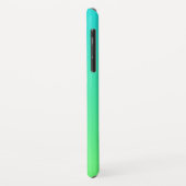 Coques Case-Mate iPhone Monogramme géométrique cool | Dégradé bleu et vert (Dos/Gauche)
