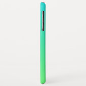 Coques Case-Mate iPhone Monogramme géométrique cool | Dégradé bleu et vert (Dos/Gauche)