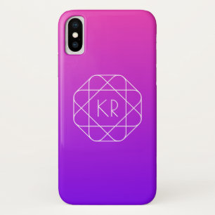 Case-Mate iPhone Case Monogramme géométrique cool   Magenta Violet Pourp