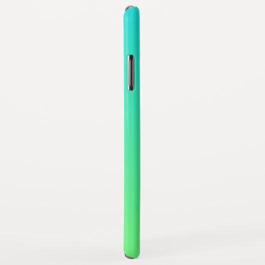 Coques Case-Mate iPhone Monogramme géométrique cool | Ombre Vert bleu et c (Dos/Droite)