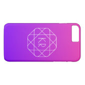 Coques Case-Mate iPhone Monogramme géométrique cool | Violette violette ma (Dos (Horizontal))