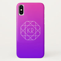 Monogramme géométrique cool | Violette violette ma