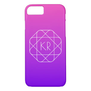 Case-Mate iPhone Case Monogramme géométrique cool   Violette violette ma
