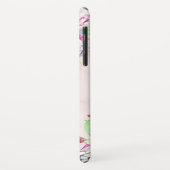 Coques Case-Mate iPhone Monogramme géométrique de marbre brillant Succulen (Dos/Gauche)