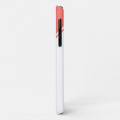 Coques Case-Mate iPhone monogramme géométrique moderne corail vivant (Dos/Gauche)